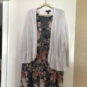 Lane Bryant Gray Floral Dress. SZ 22 Sweater Incl.